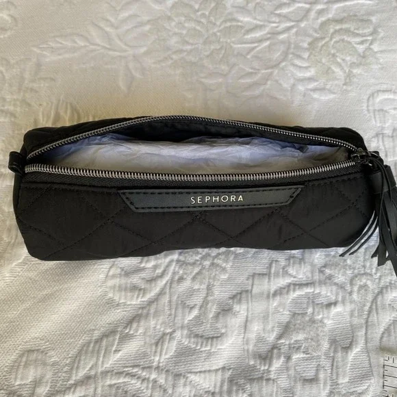 SOLD! SEPHORA Bag Cosmetic Makeup Case  - NWT ~ The Seeker Black Quilted - Picture 2 of 5